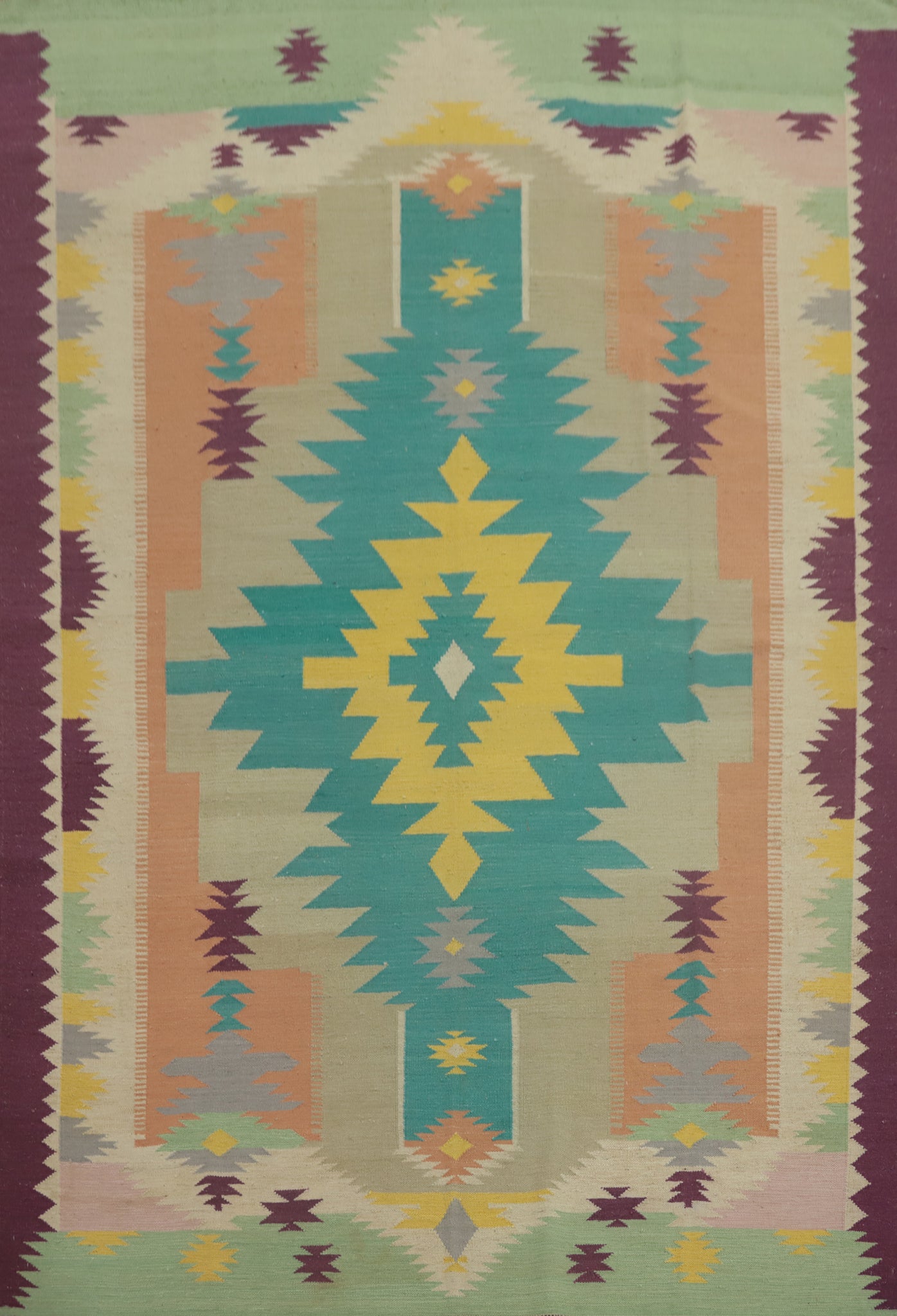 Tribal Kilim Vegetable Dye Area Rug 8x10