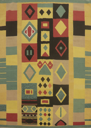 Geometric Wool Kilim Oriental Area Rug 8x10