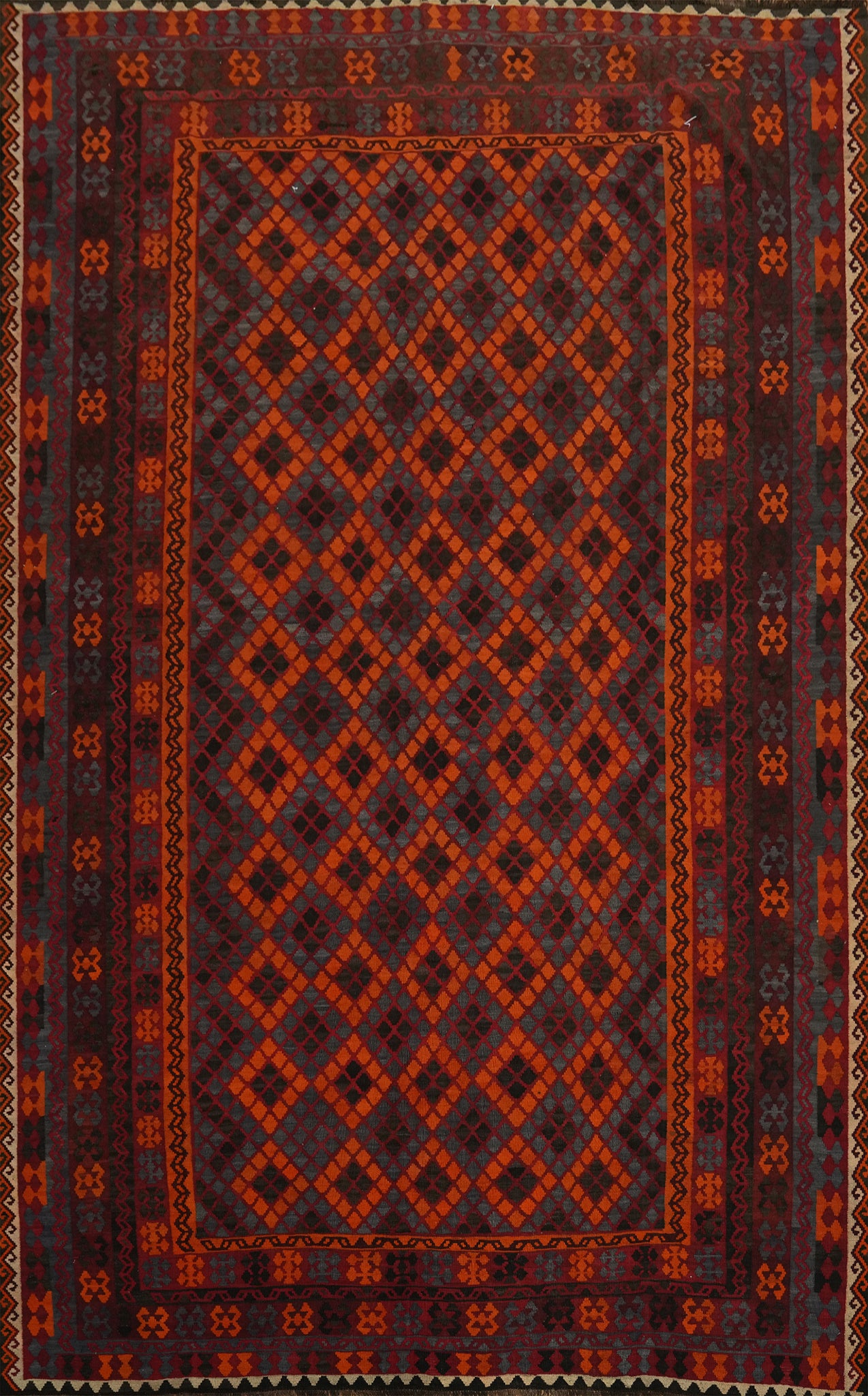 Vegetable Dye Kilim Oriental Large Rug 10x15