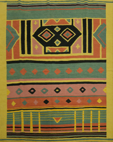 Geometric Kilim Square Area Rug 8x8