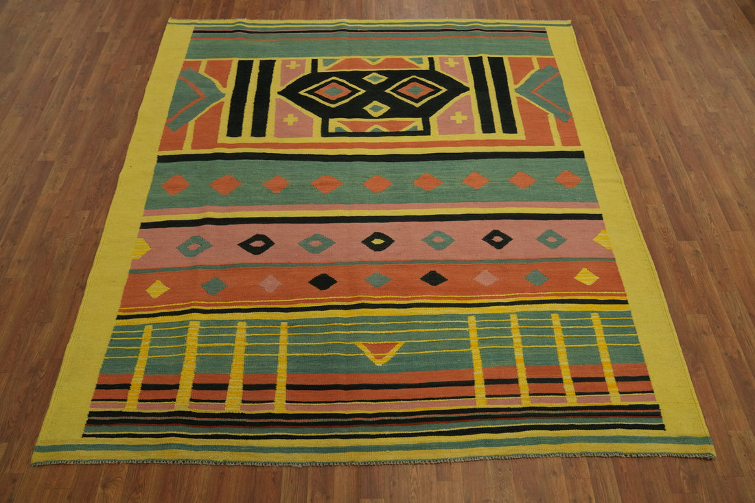 Geometric Kilim Square Area Rug 8x8