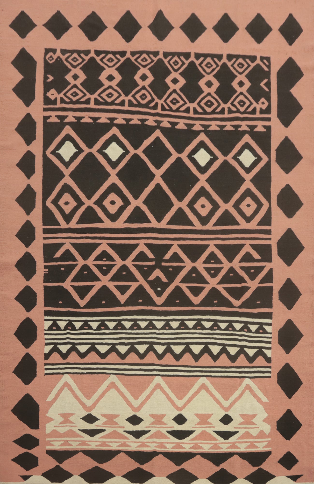 Geometric Pink Kilim Oriental Area Rug 8x11