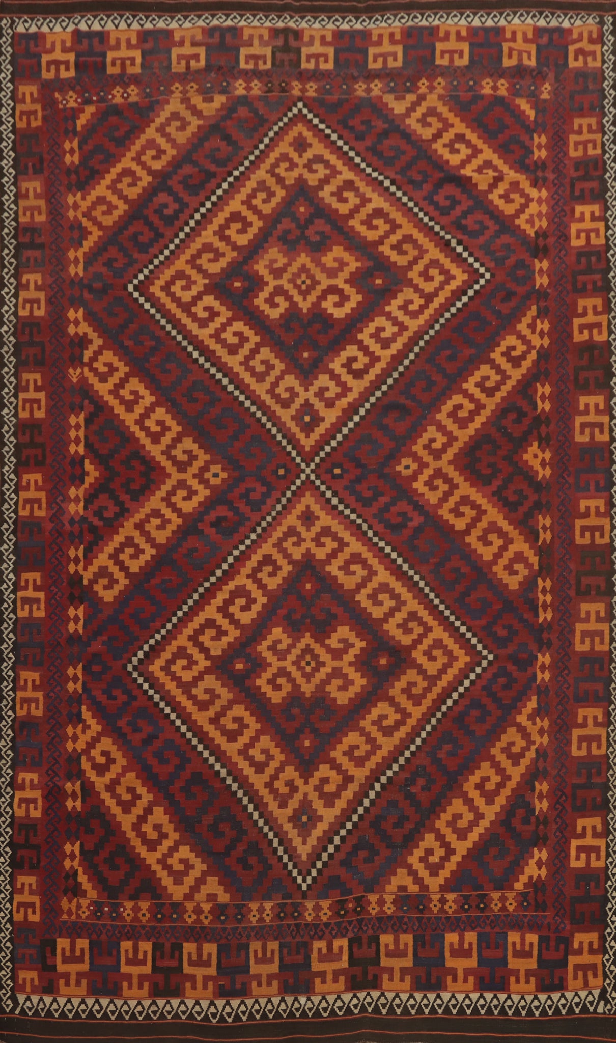 Tribal Kilim Vegetable Dye Large Rug 10x16