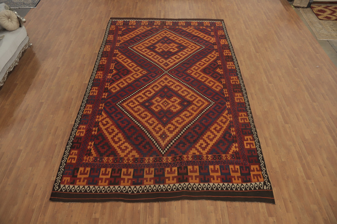 Tribal Kilim Vegetable Dye Large Rug 10x16