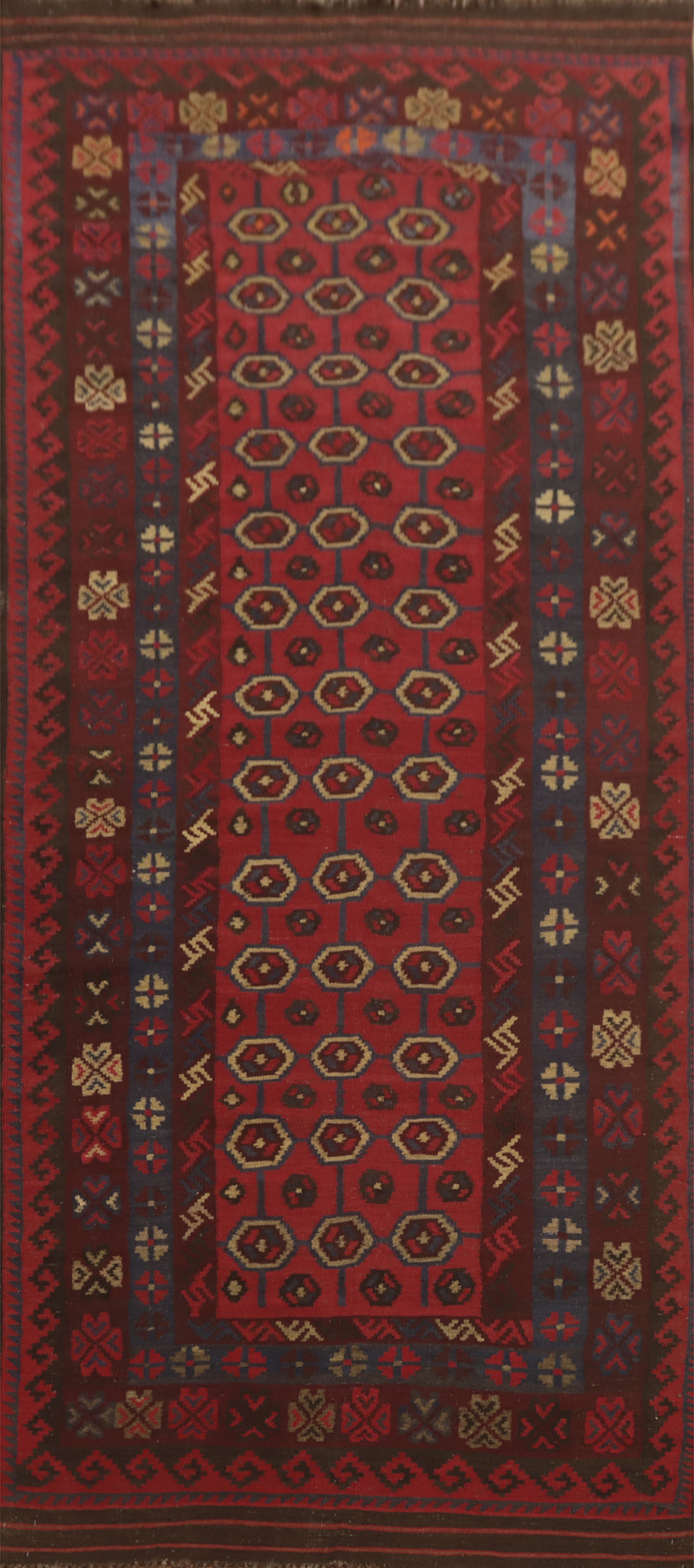 Vegetable Dye Kilim Oriental Area Rug 5x13