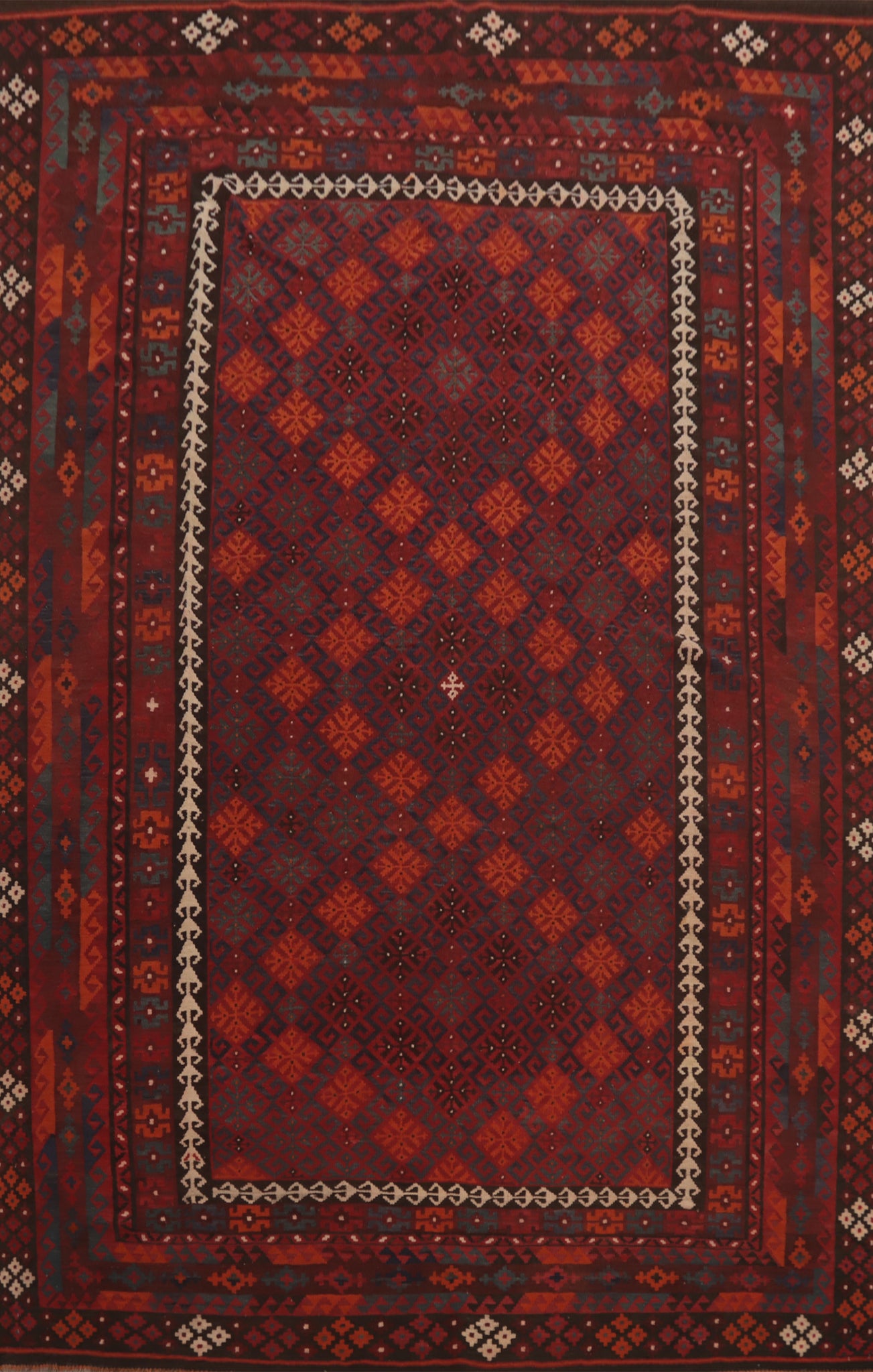 Tribal Kilim Vegetable Dye Wool Area Rug 8x13