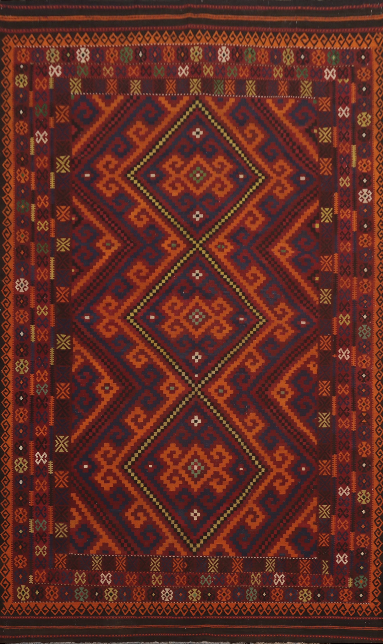 Vegetable Dye Kilim Oriental Area Rug 8x14