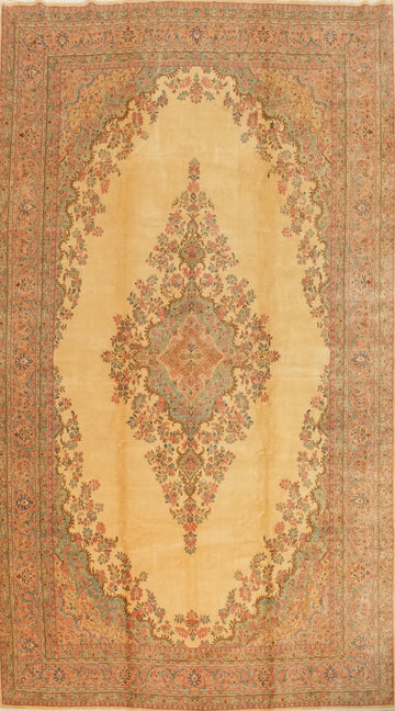 Vegetable Dye Kerman Persian Large Rug 12x19