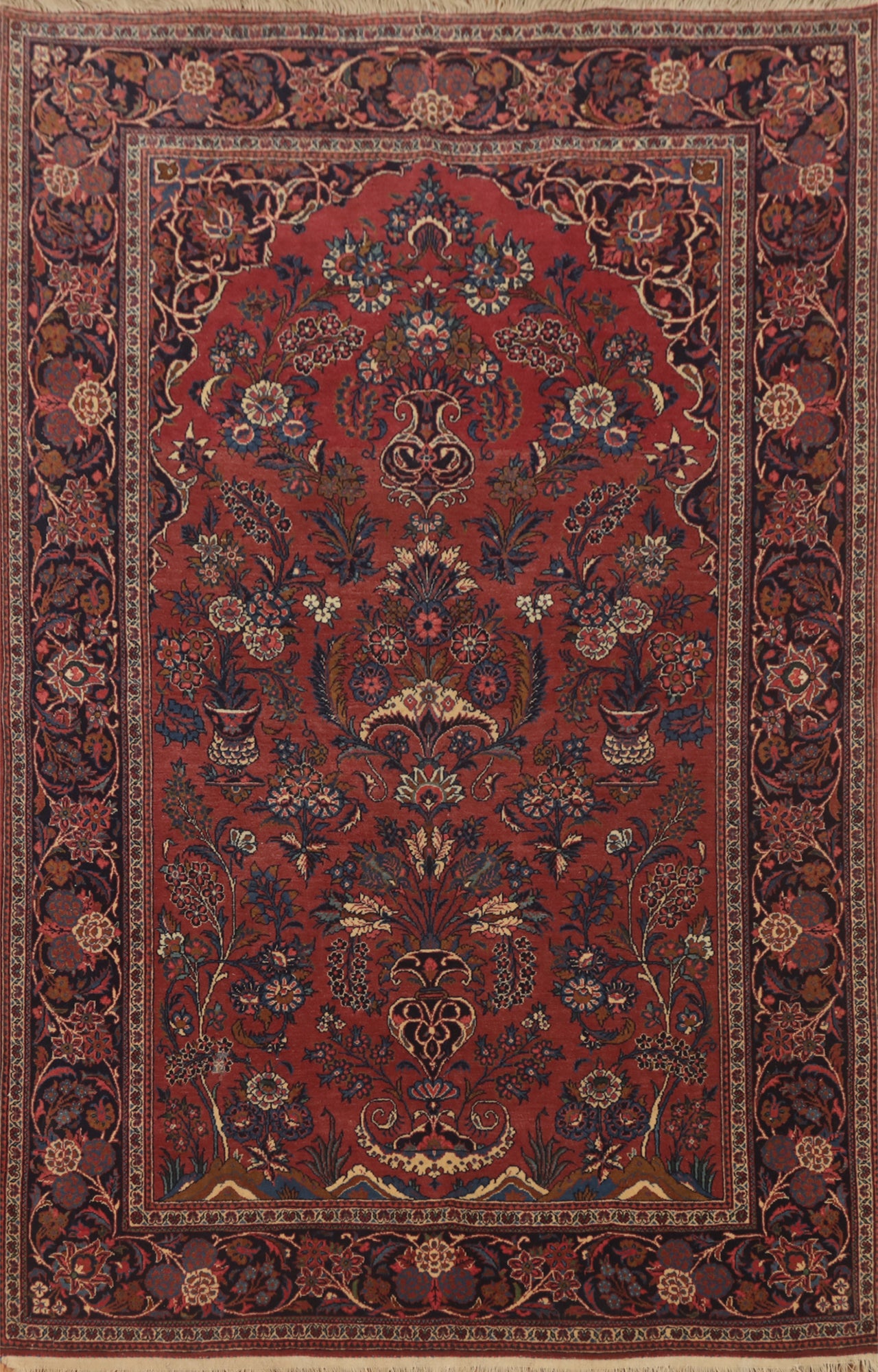 Vegetable Dye Masterpiece Abadeh Persian Rug 4x7