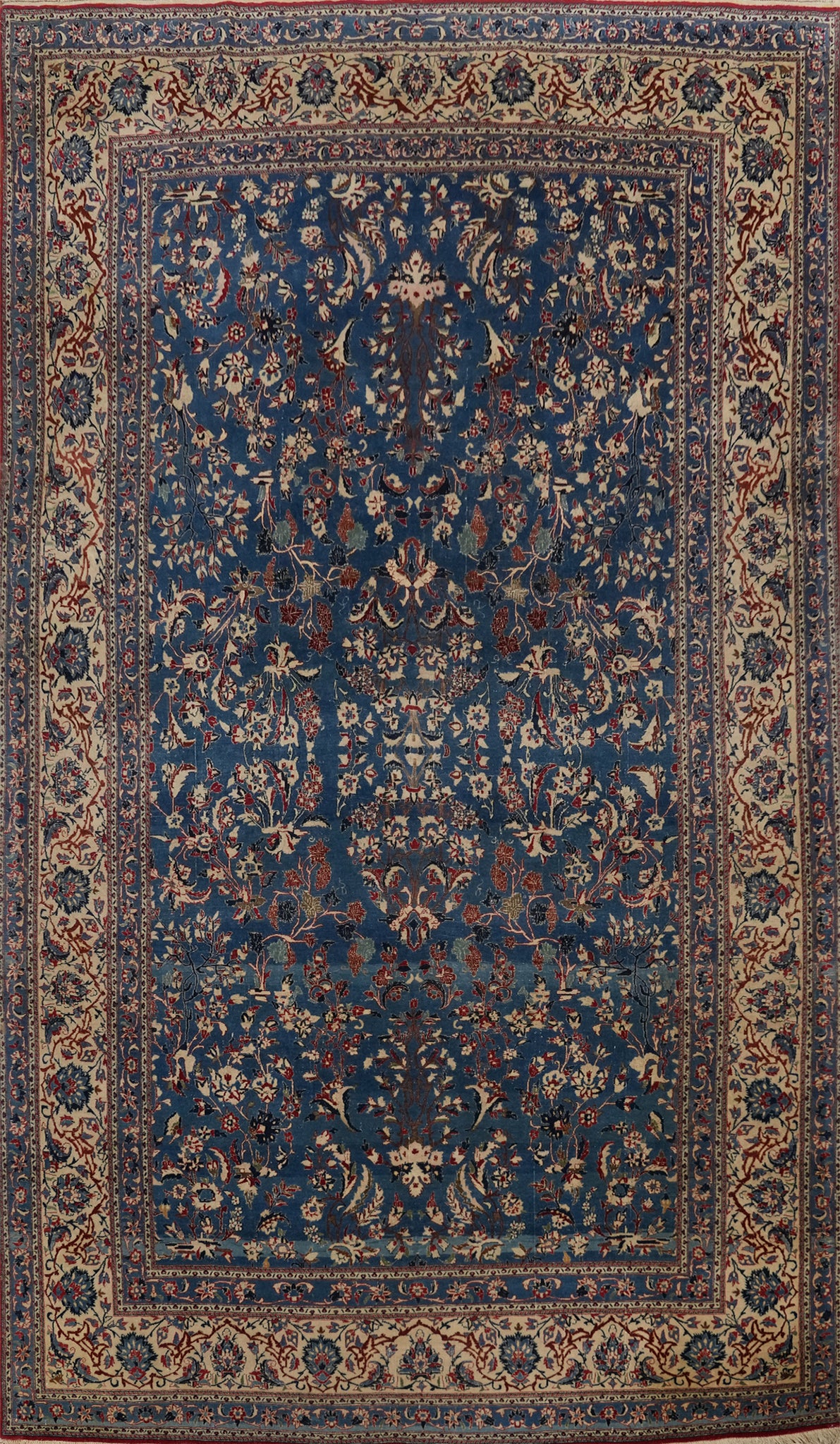 Pre-1900 Vegetable Dye Masterpiece Nain Toodeshk Persian Rug 5x9