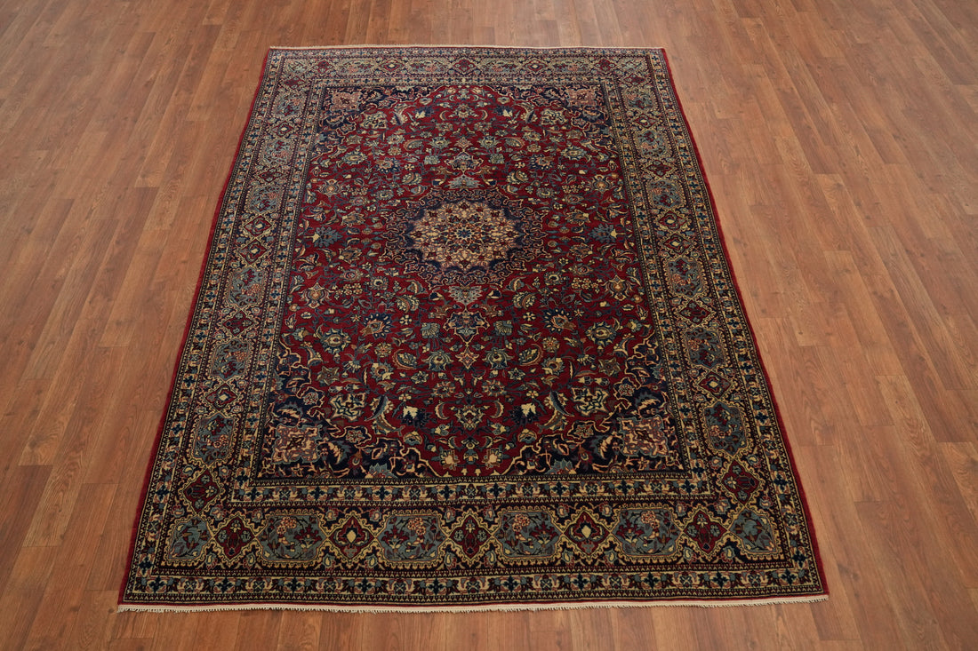 Masterpiece Antique Vegetable Dye Isfahan Persian Rug 5x7