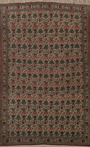 Vegetable Dye Antique Kashan Dabir Persian Rug 4x7