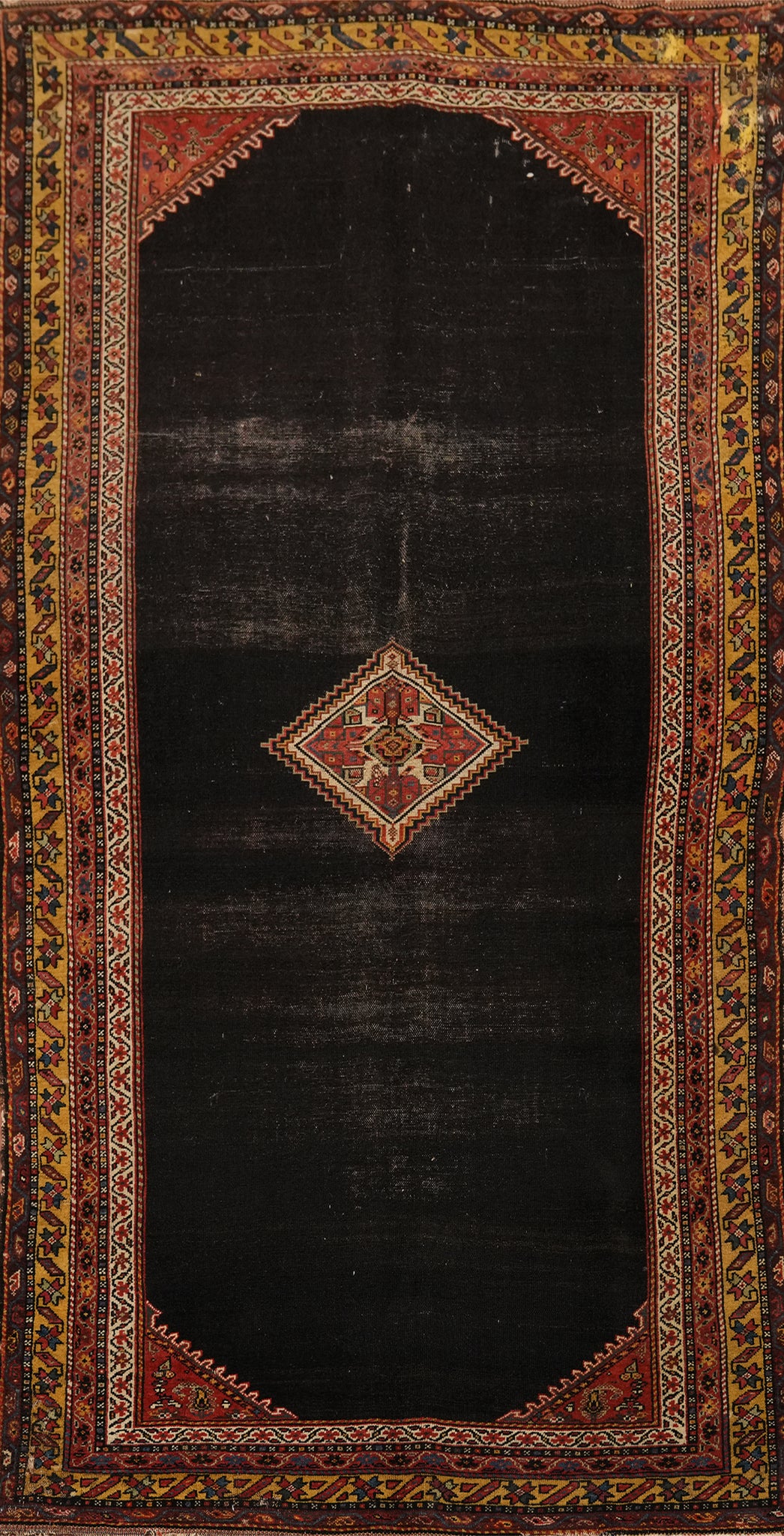 Pre-1900 Vegetable Dye Malayer Persian Area Rug 5x10