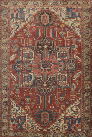 Vegetable Dye Antique Heriz Serapi Persian Area Rug 10x12