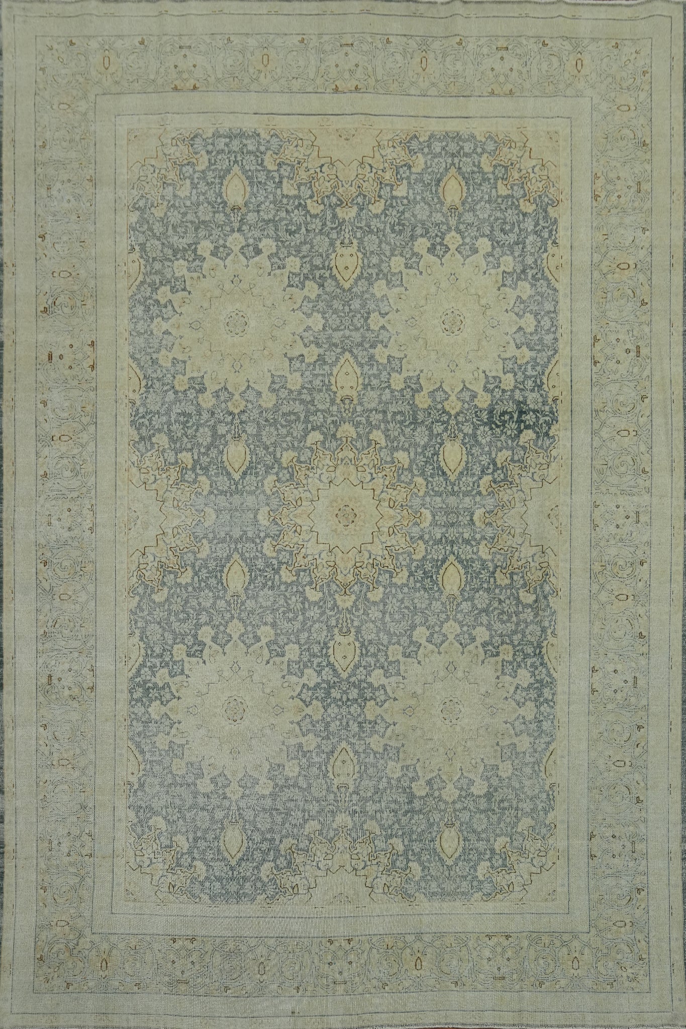 Antique Wool Tabriz Persian Area Rug 9x12