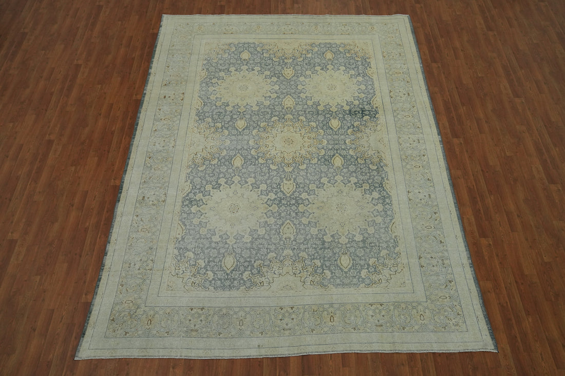 Antique Wool Tabriz Persian Area Rug 9x12