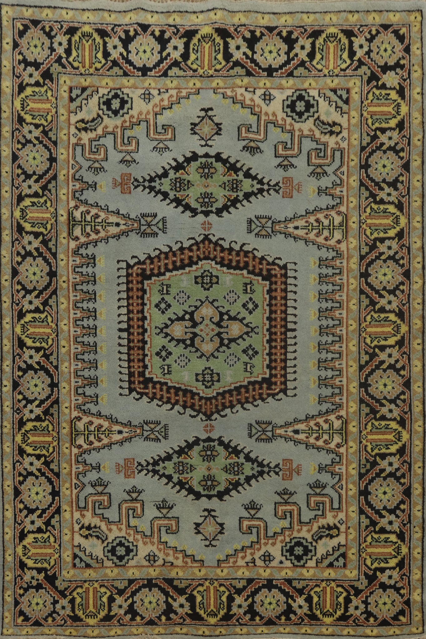 Handmade Wool Viss Indian Area Rug 6x9
