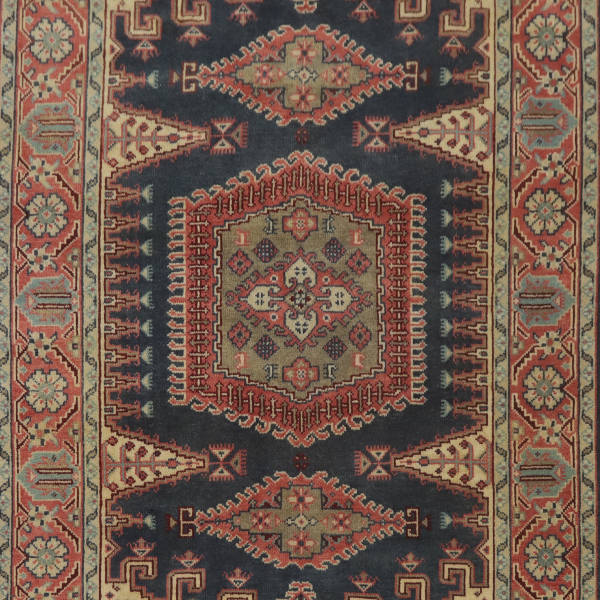Geometric Viss Indian Area Rug 6x9