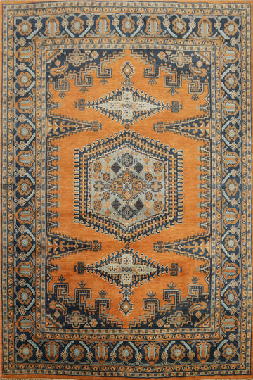 Geometric Viss Indian Area Rug 8x10