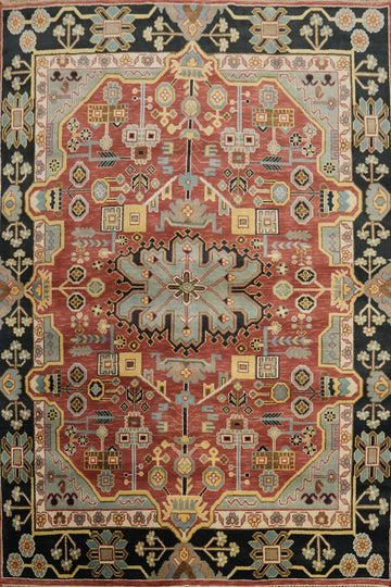 Geometric Kazak Indian Area Rug 8x10