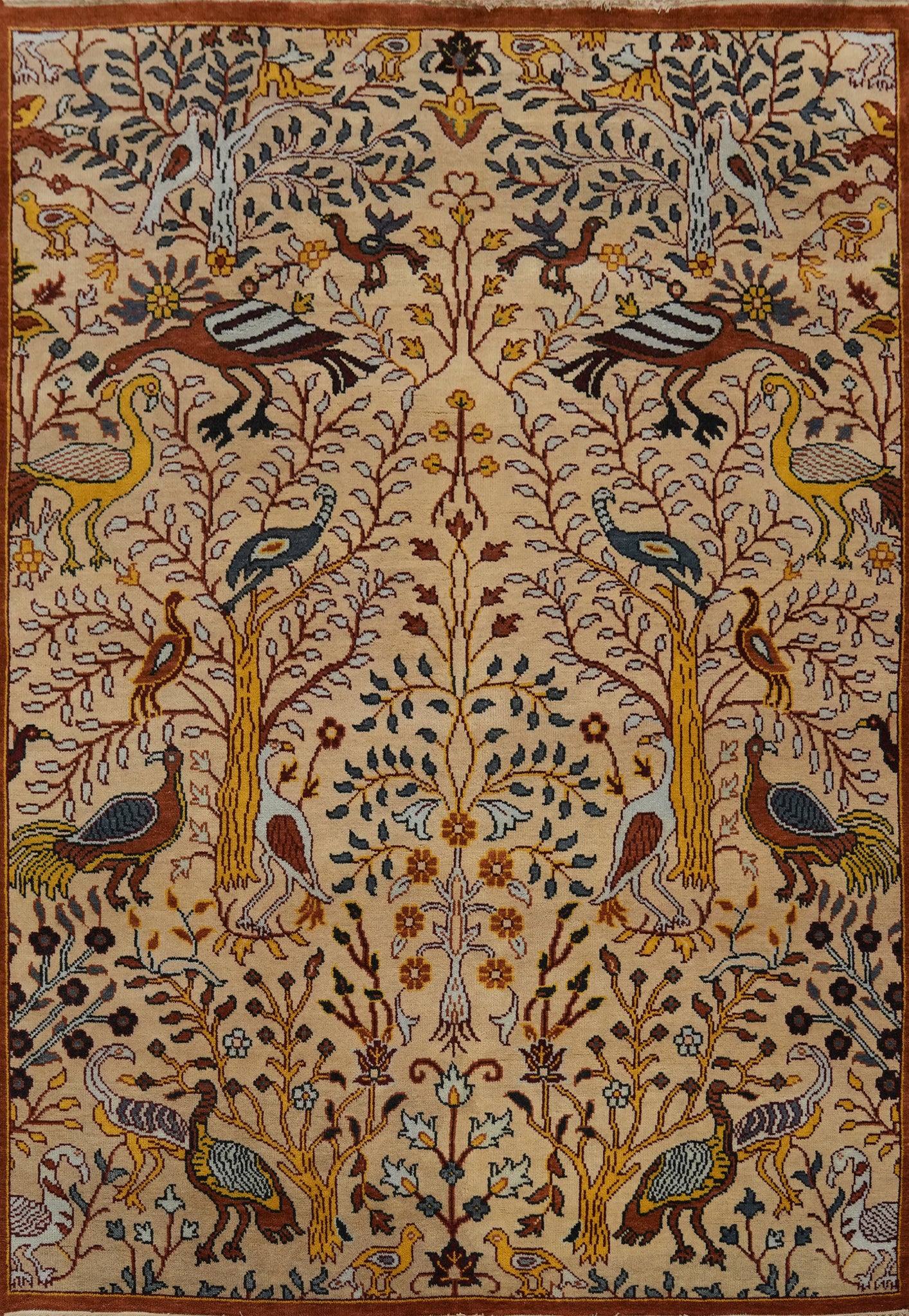 Animals Pictorial Ziegler Indian Area Rug 8x10