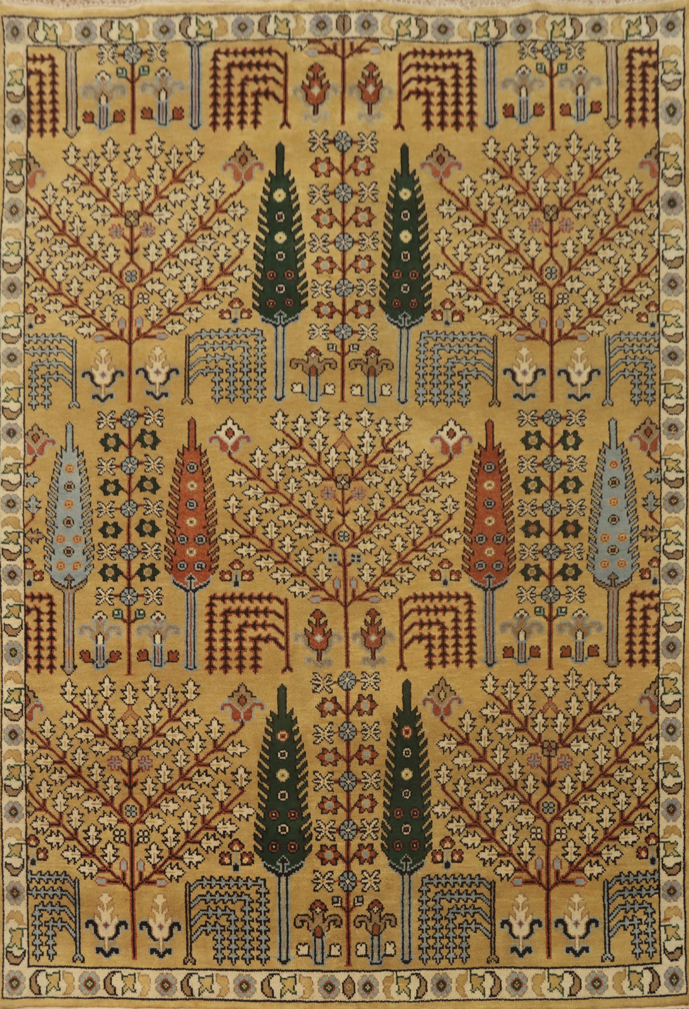 Handmade Wool Ziegler Indian Area Rug 8x10