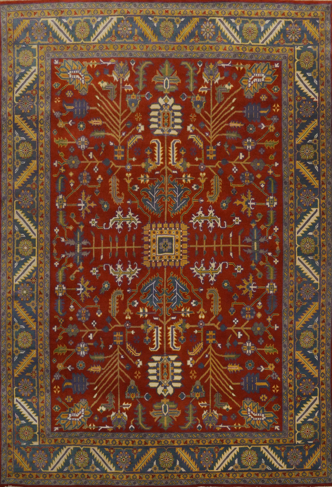 Handmade Wool Oushak Indian Large Rug 12x15