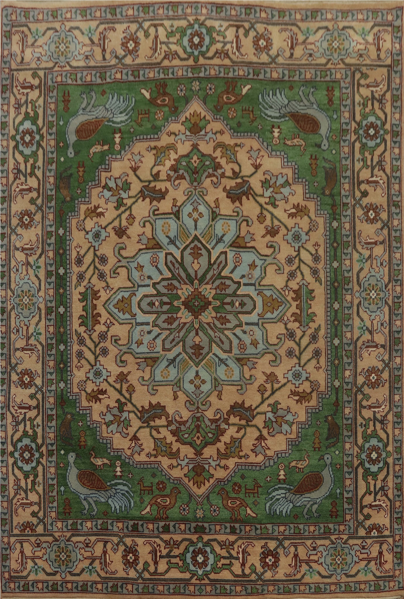 Animals Pictorial Ziegler Indian Area Rug 8x10