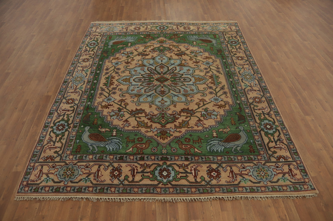 Animals Pictorial Ziegler Indian Area Rug 8x10