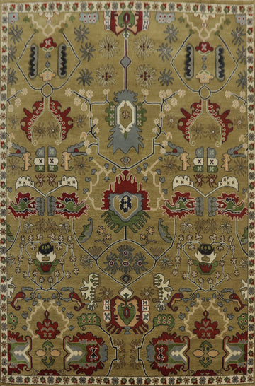 Handmade Wool Oushak Large Area Rug 9x12