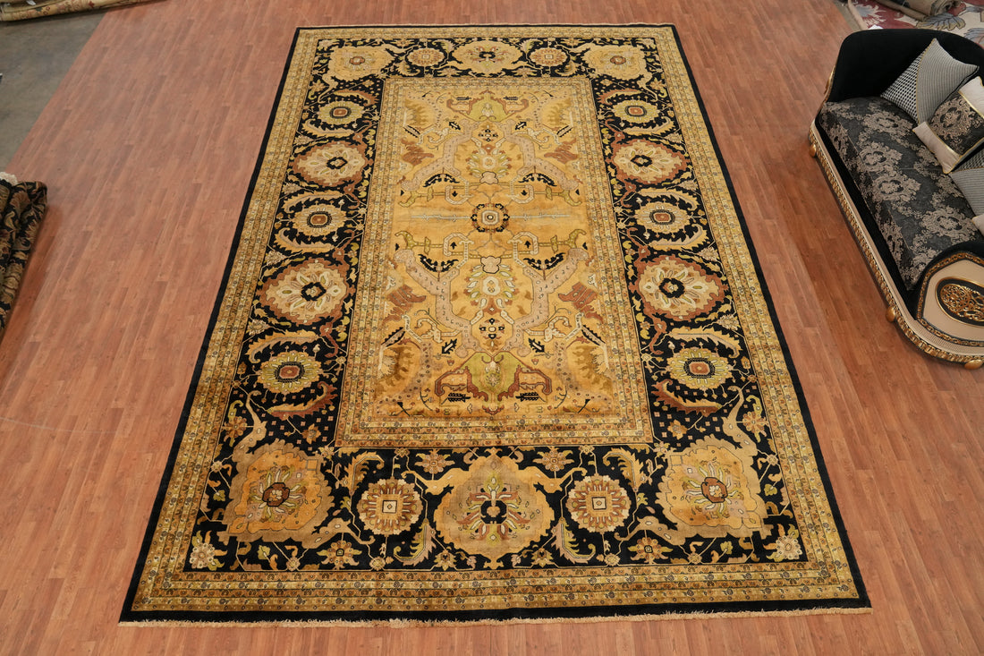 Vegetable Dye Agra Indian Large Rug 12x18