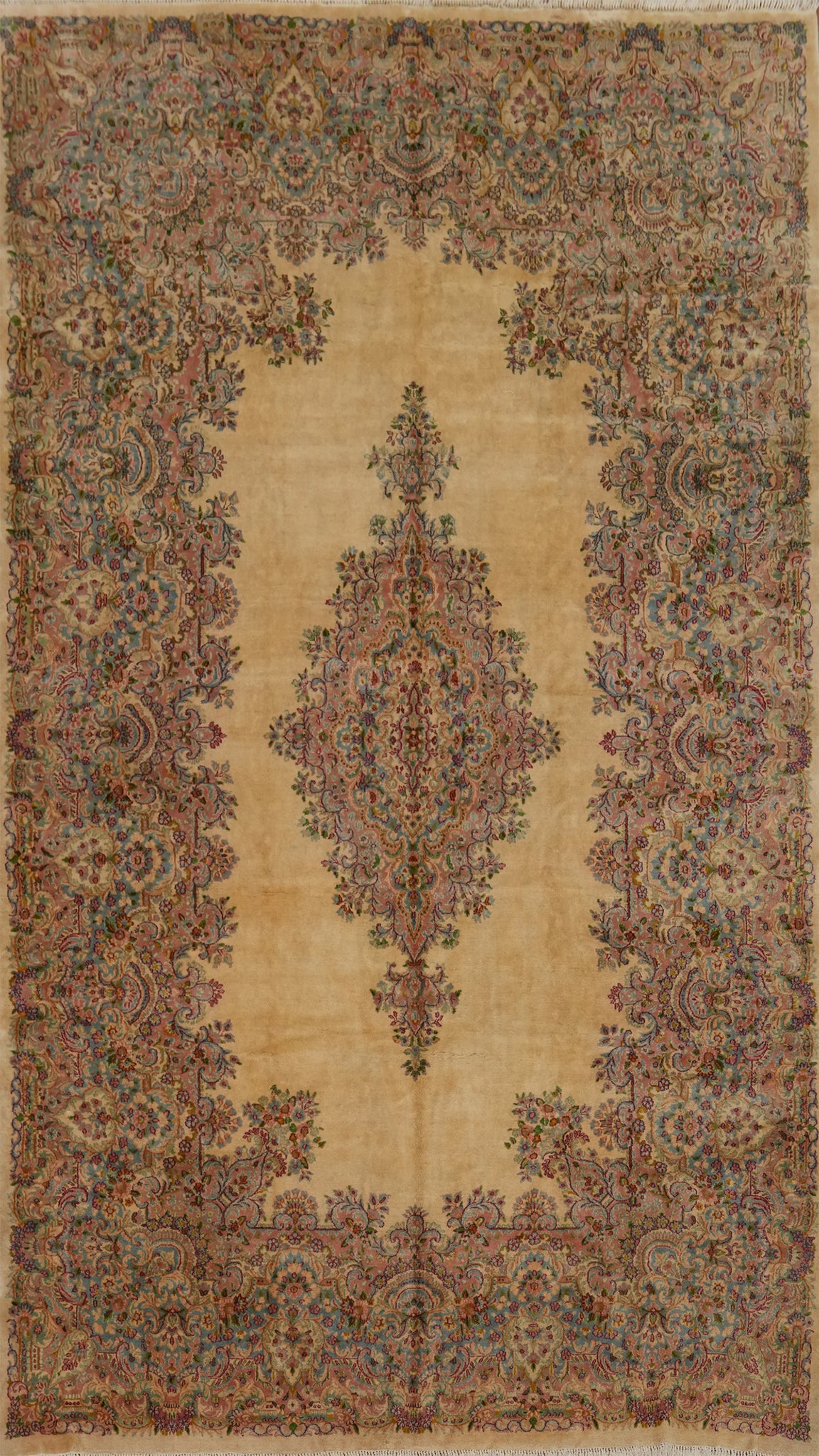 Vegetable Dye Kerman Persian Large Rug 10x16