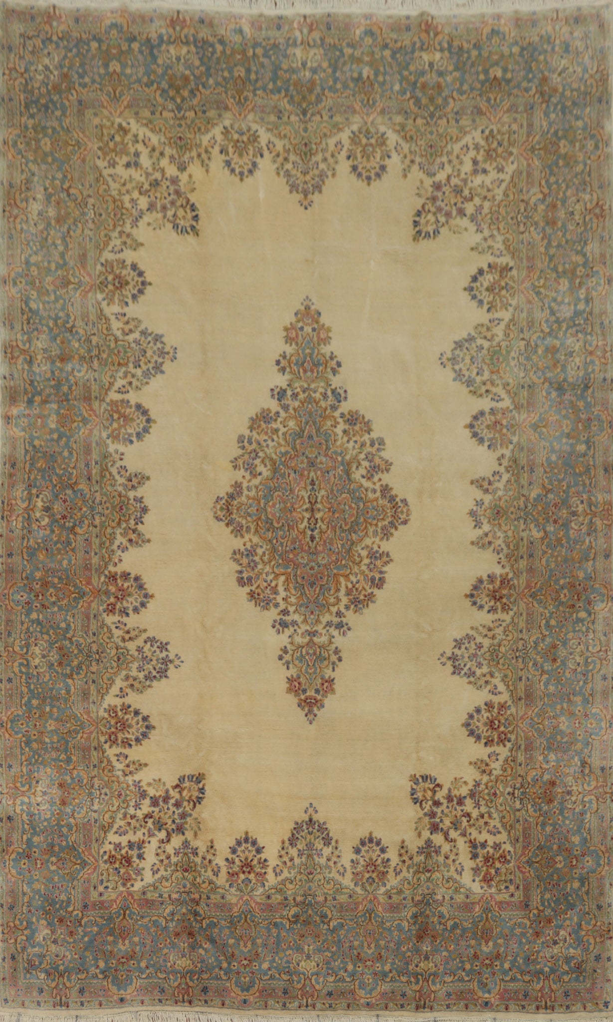 Vegetable Dye Kerman Persian Large Rug 10x15