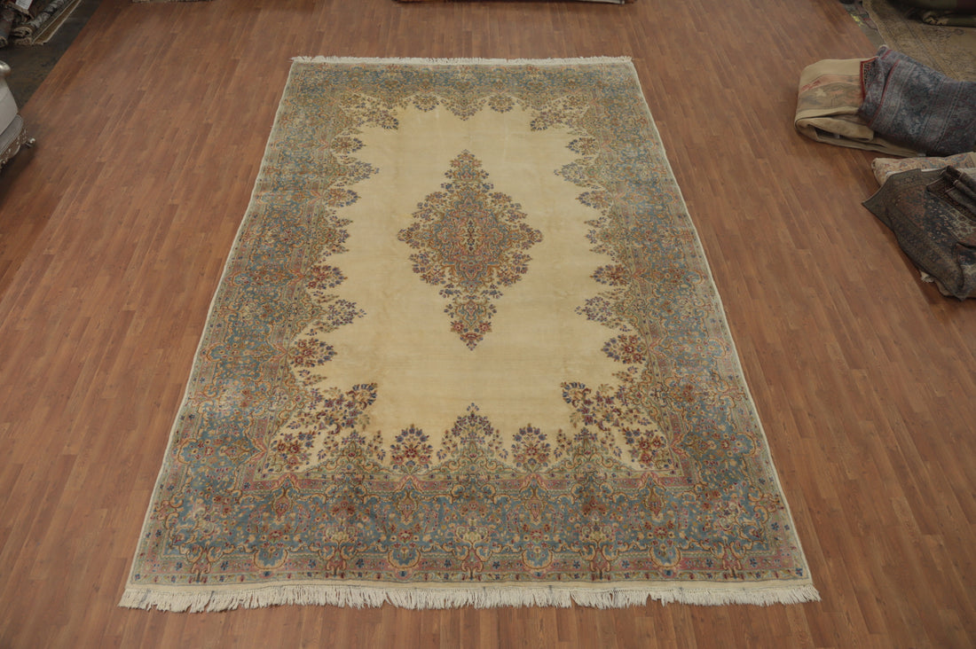 Vegetable Dye Kerman Persian Large Rug 10x15