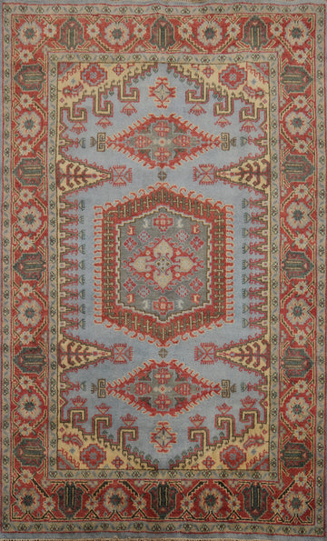 Geometric Viss Indian Area Rug 6x9