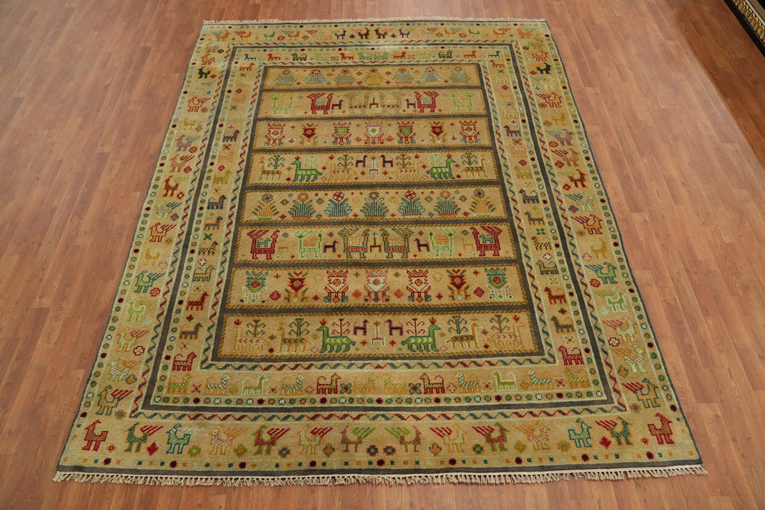Animals Wool Ziegler Room Size Area Rug 8x10