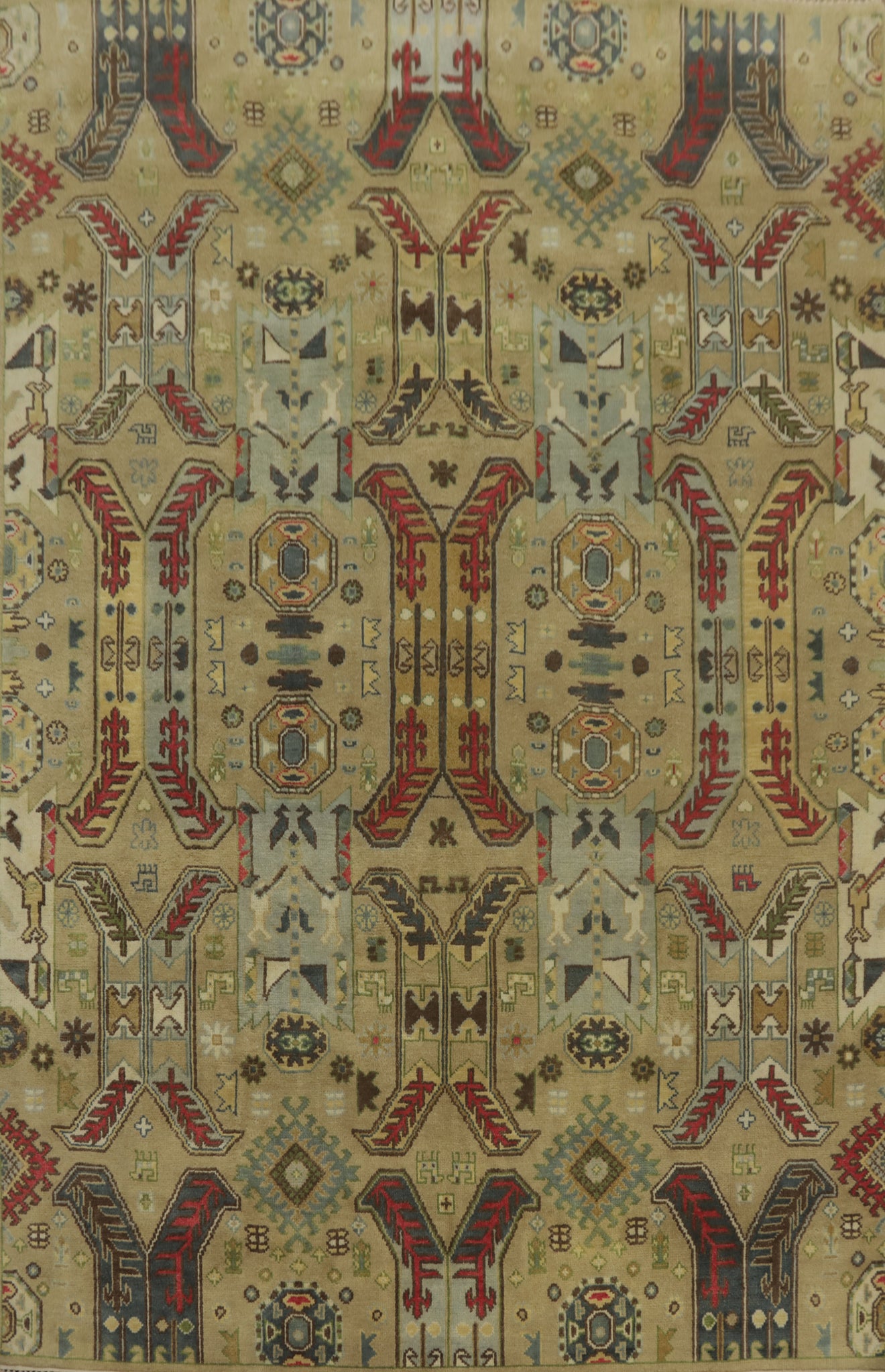 Geometric Heriz Serapi Large Area Rug 9x12