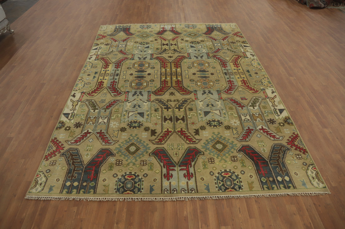 Geometric Heriz Serapi Large Area Rug 9x12