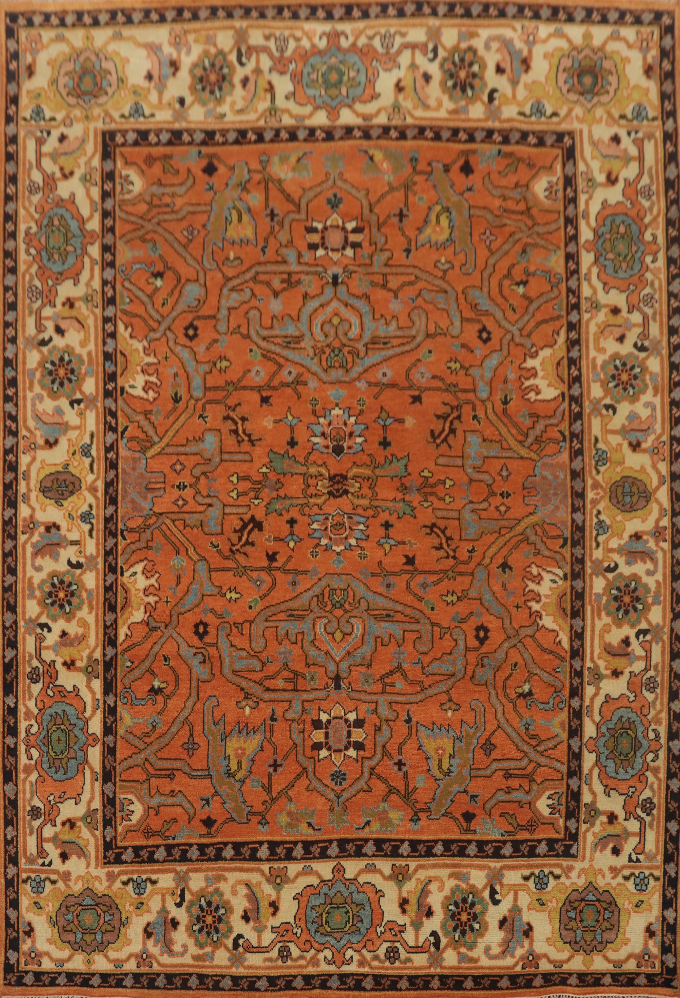 Geometric Oushak Indian Area Rug 9x12