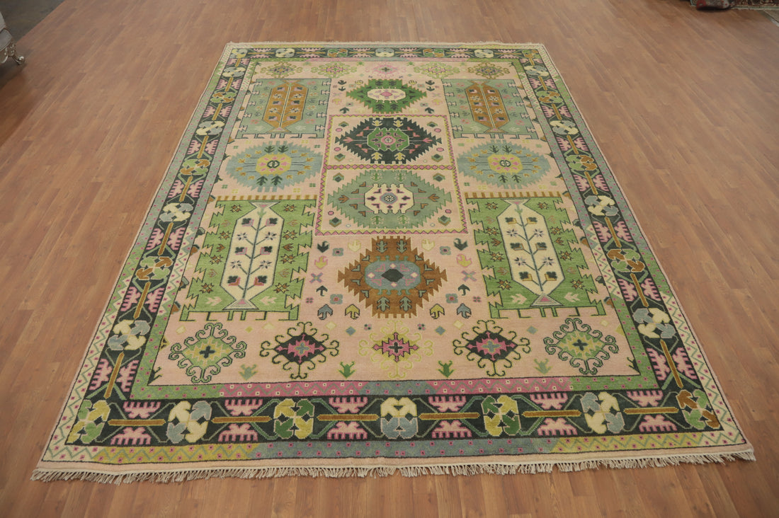 Geometric Kazak Indian Area Rug 9x12