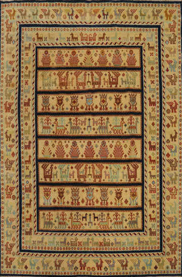 Tribal Wool Animals Ziegler Room Size Area Rug 8x10