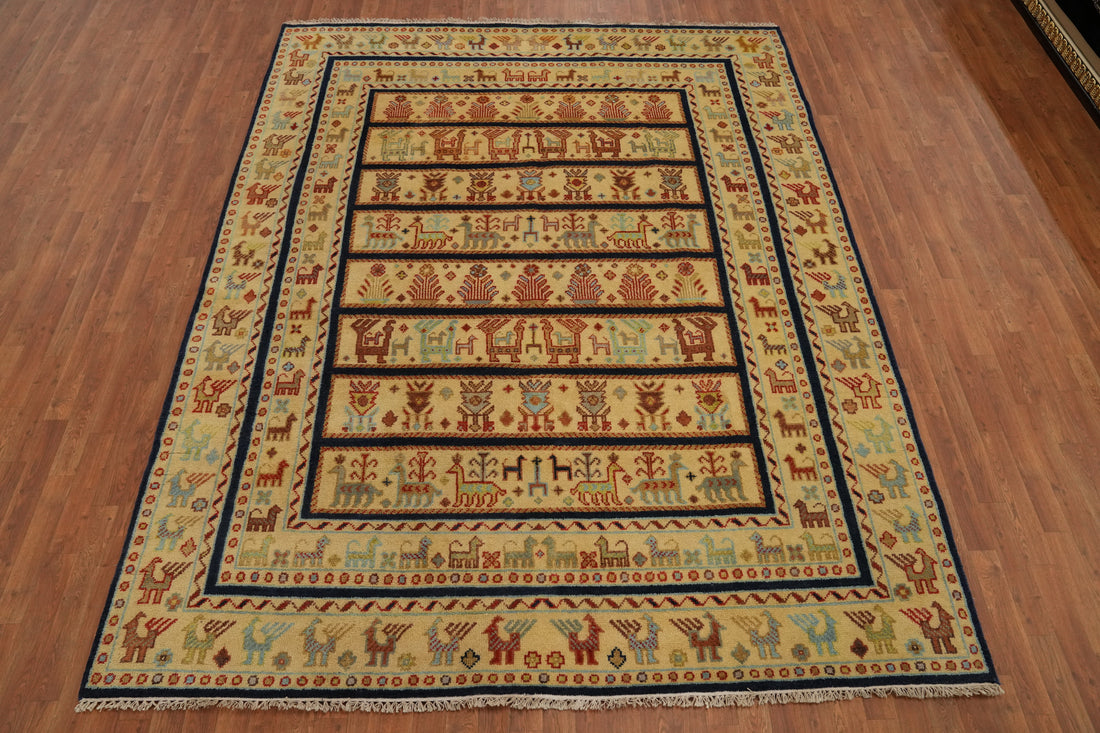 Tribal Wool Animals Ziegler Room Size Area Rug 8x10