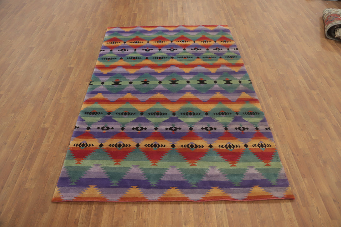 Vegetable Dye Gabbeh Room Size Area Rug 6x9