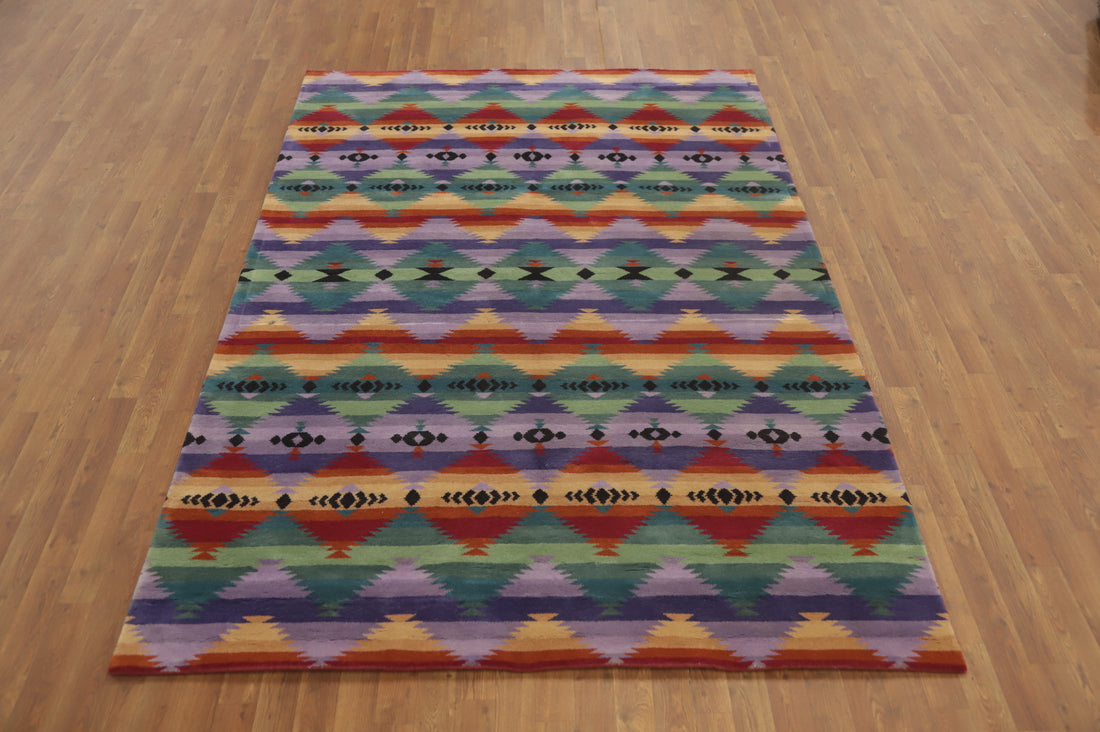 Vegetable Dye Gabbeh Room Size Area Rug 6x9