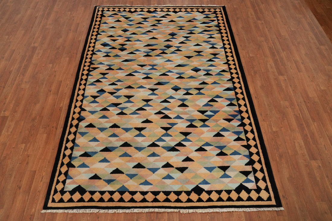 Vegetable Dye Gabbeh Room Size Area Rug 6x9