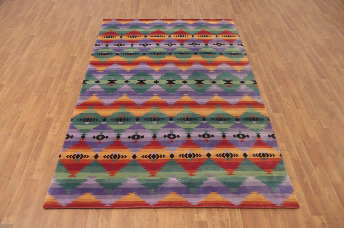 Vegetable Dye Gabbeh Room Size Area Rug 6x9
