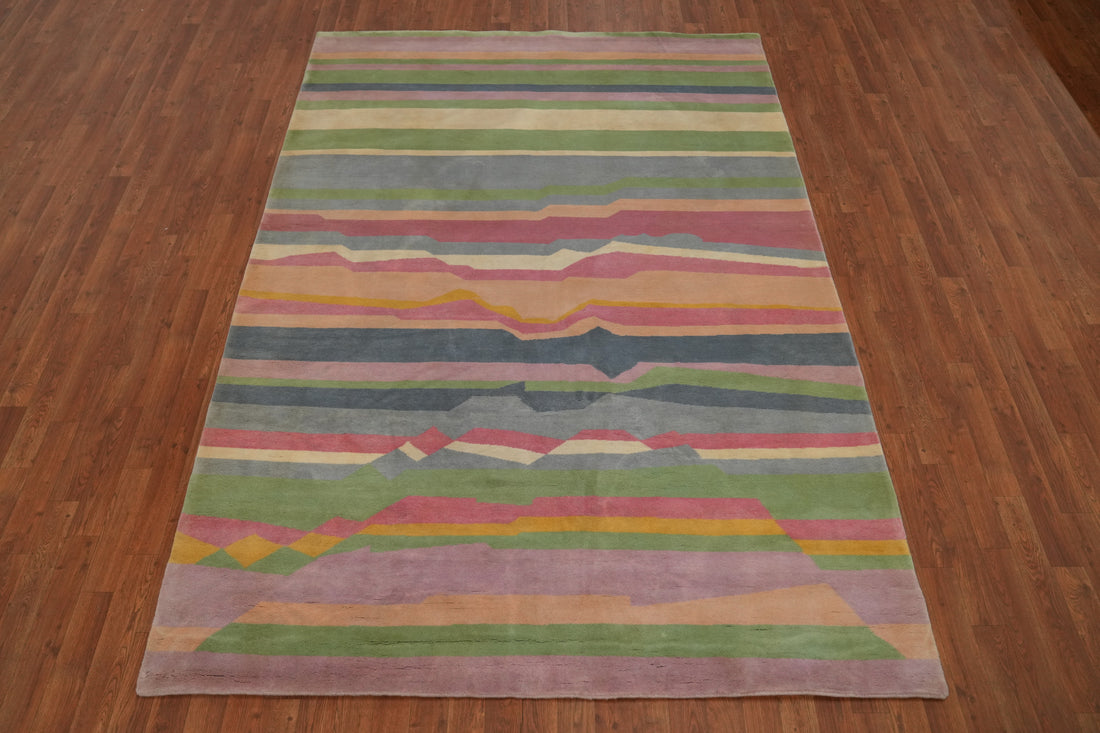 Vegetable Dye Wool Gabbeh Living Room Area Rug 6x9