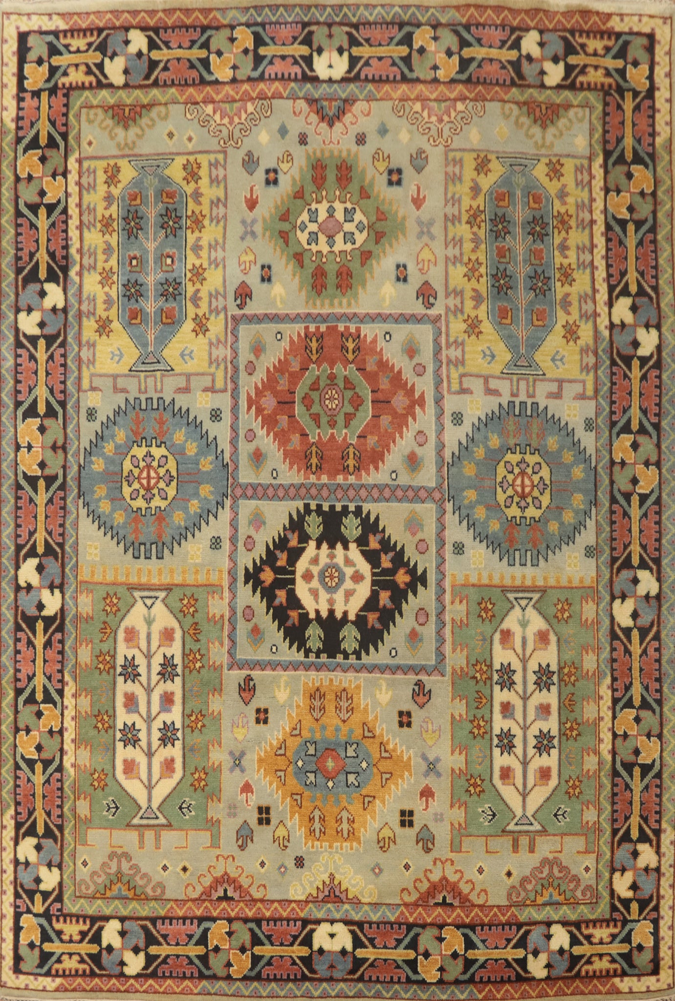 Geometric Kazak Living Room Area Rug 8x10