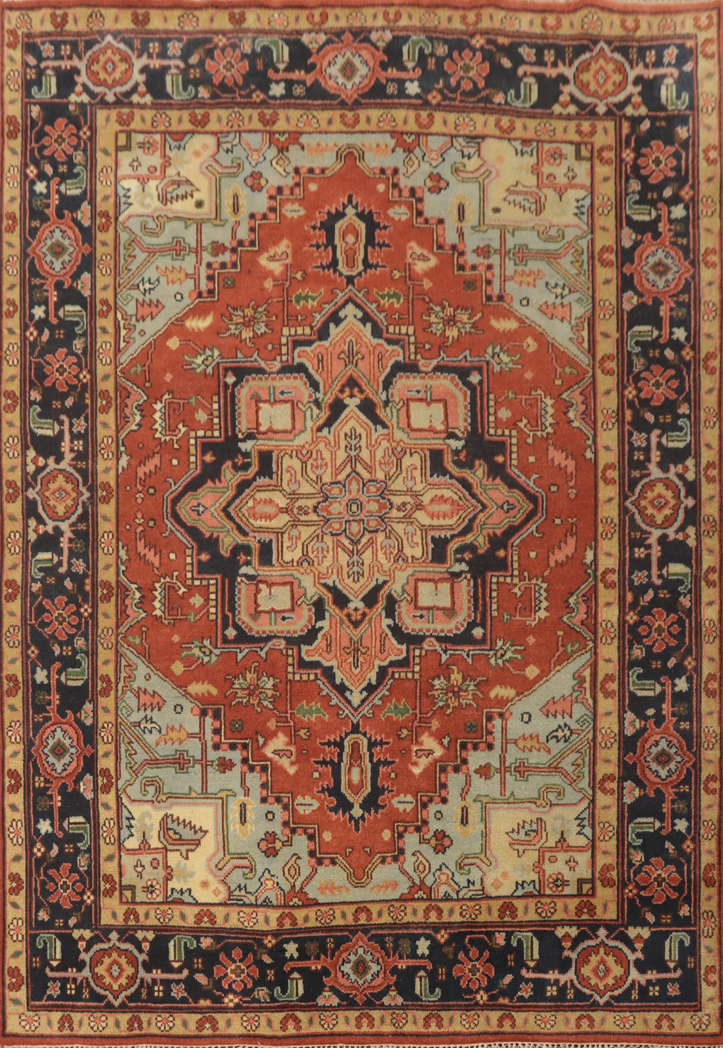 Geometric Heriz Serapi Living Room Area Rug 8x10
