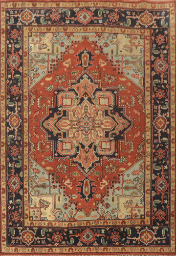 Geometric Heriz Serapi Living Room Area Rug 8x10